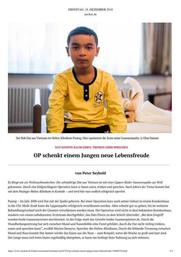 „OP SCHENKT EINEM JUNGEN NEUE LEBENSFREUDE“